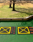 LOKFLOR Hockey Skills Mat Small Rectangular (Black & Yellow)