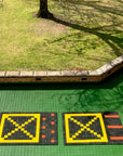 LOKFLOR Hockey Skills Mat Small Rectangular (Black & Yellow)