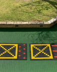 LOKFLOR Hockey Skills Mat Small Rectangular (Black & Yellow)