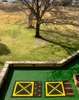 LOKFLOR Hockey Skills Mat Small Rectangular (Black & Yellow)