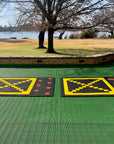LOKFLOR Hockey Skills Mat Small Rectangular (Black & Yellow)